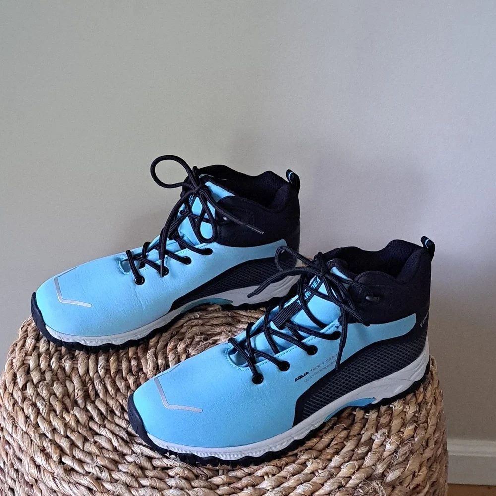 PAREDES Womens Performance Waterproof Aqua/Black Hiking‎ Soft Sneaker Boots S-9